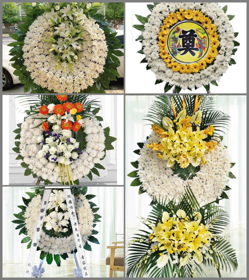 湖北孝感市大悟县三里镇山口村花圈速递